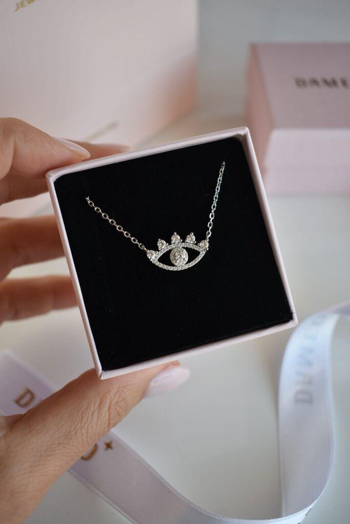 Dameo Ogrlica Lucky Eyes - srebro 925 i cirkoni