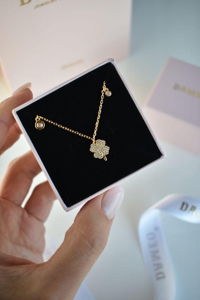 Dameo Ogrlica Lucky Shine - srebro 925 sa pozlatom i cirkoni