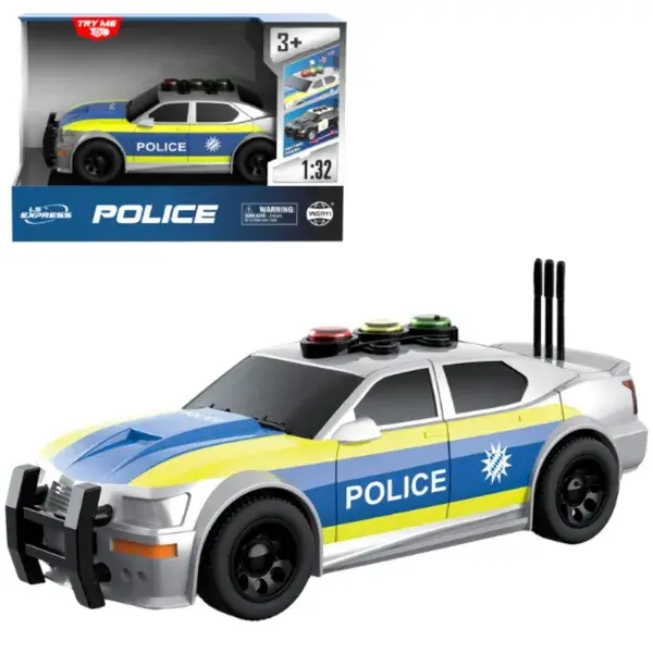 Wenyi Policijski Auto Sivi Na Oprugu Sa Muzikom I Svijetlima 1:32 Wy1150B