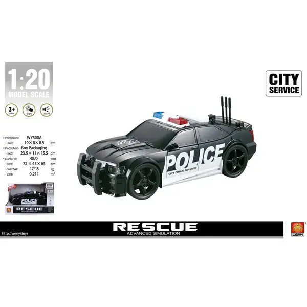 Wenyi Policijski Auto Crni 1:20 Wy500A