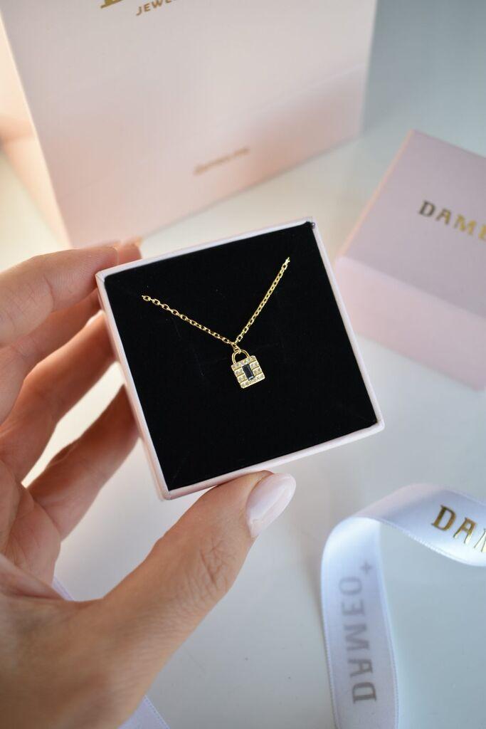 Dameo Ogrlica Lock & Shine - srebro 925 sa pozlatom i cirkoni