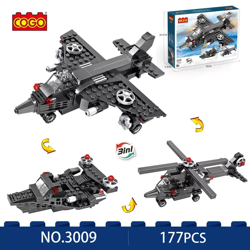 Cogo Kockice Vojni Avion 177 Pcs 3009