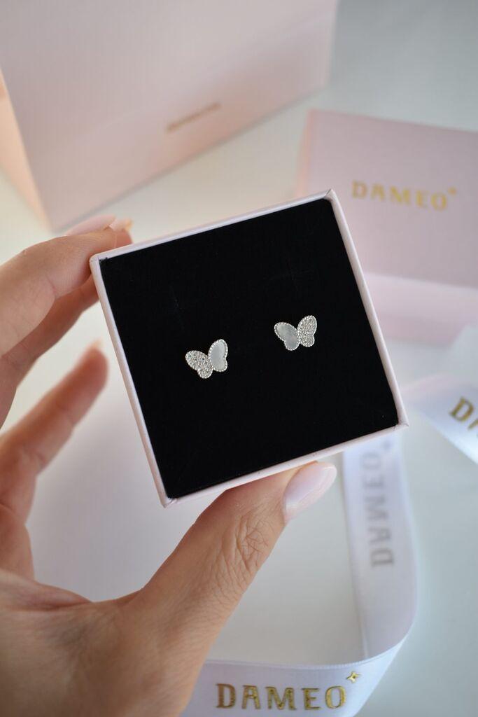 Dameo Minđuše Pearl Butterfly - srebro 925 i sedef