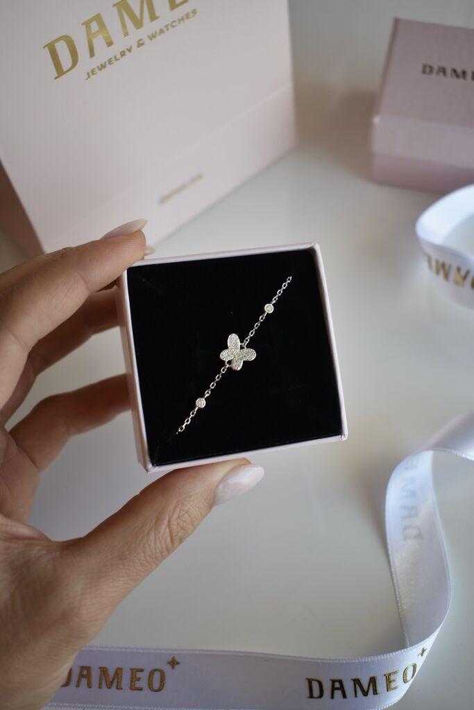 Dameo Narukvica Glam Butterfy - srebro 925 i cirkoni