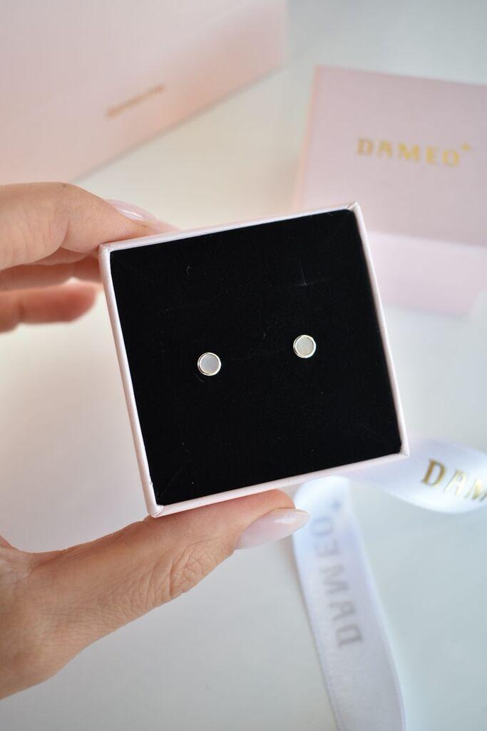 Dameo Minđuše Little Glow Ring- srebro 925 i sedef