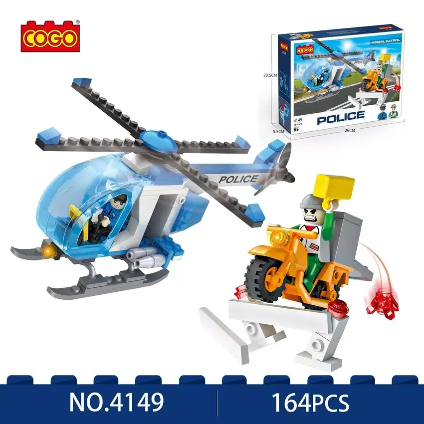 Cogo Kockice Policijski Helihopter 164 Pcs 7-9424