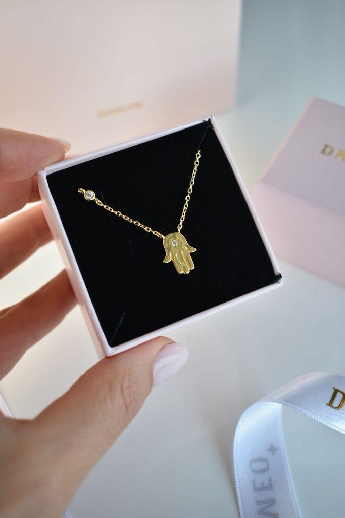 Dameo Lucky Hand - srebro 925 sa pozlatom i cirkoni