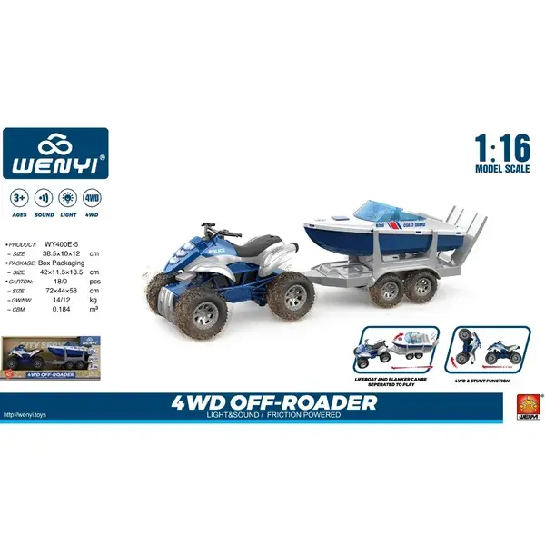 Weny Buggy Sa Prikolicom Za Camce Na Oprugu-Zvuk I Svijetla Wy400E-5