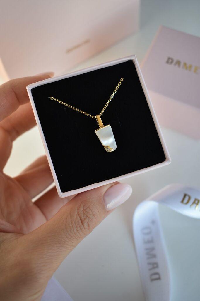 Dameo Ogrlica Frozen Elegance - srebro 925 sa pozlatom i cirkoni