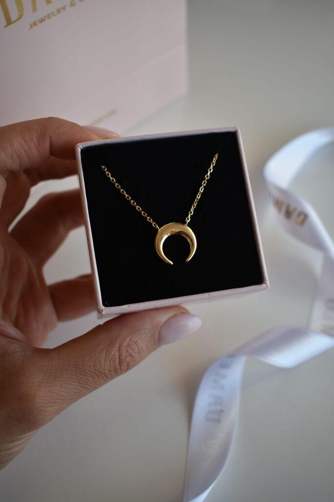 Dameo Ogrlica Moon- srebro 925 sa pozlatom