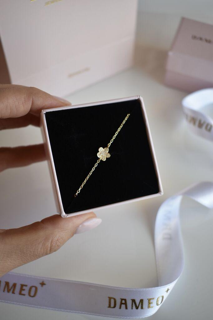 Dameo Narukvica Tiny Bloom - srebro 925 sa pozlatom i cirkoni