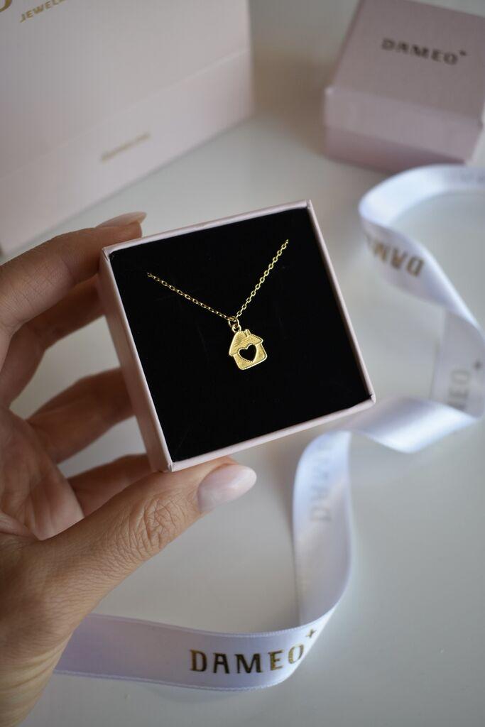 Dameo Ogrlica Home - srebro 925 sa pozlatom