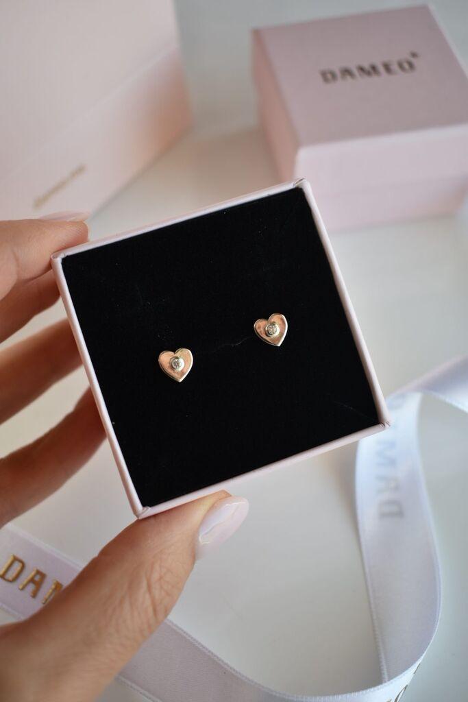 Dameo Minđuše Little Heart Spark - srebro 925 i cirkon