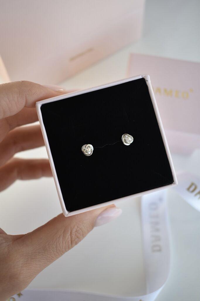 Dameo Minđuše Rose Sparkle - srebro 925 i cirkon