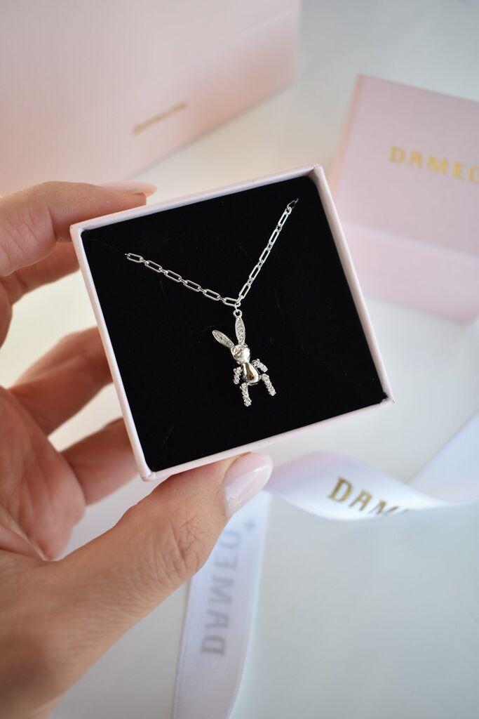 Dameo Ogrlica Bunny Pendant - srebro 925 i cirkoni