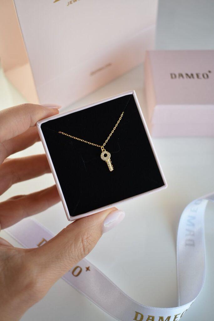 Dameo Ogrlica Key of Love - srebro 925 sa pozlatom i cirkoni