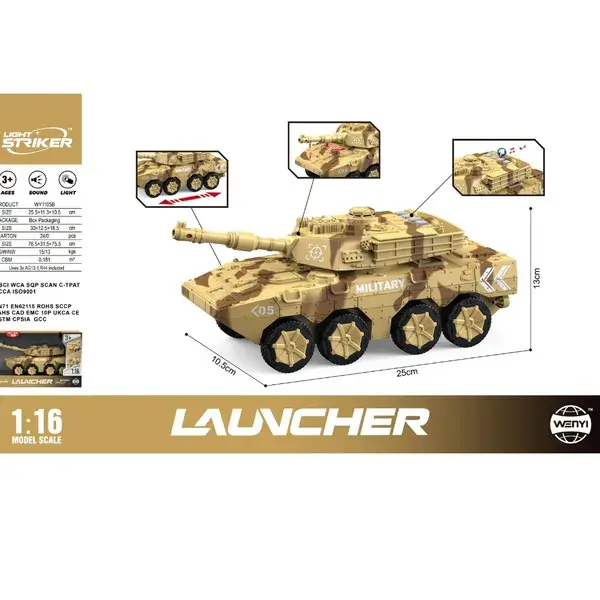 Wenyi Maskirni Tenk Sa 8 Tockova Na Oprugu 1:16 Wy1105B