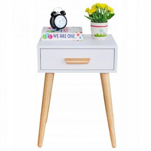 ModernHome Noćni Stočić Jedna Fioka  Deva Bijela