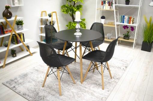 ModernHome Verona Set 4 Stolice Black