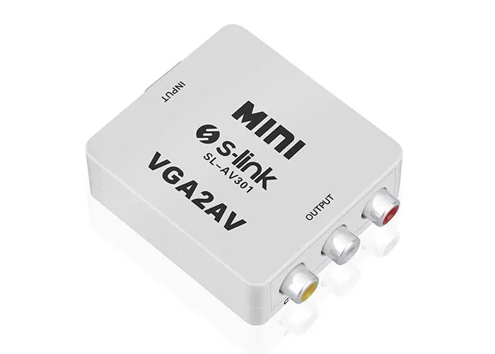 S-link Pretvarač sa VGA na Video (činč) SL-AV301, Bijela
