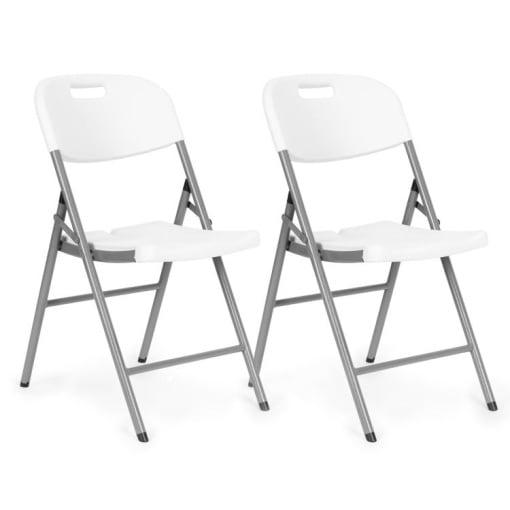 ModernHome Set Od 2 Sklopivih Stolica White