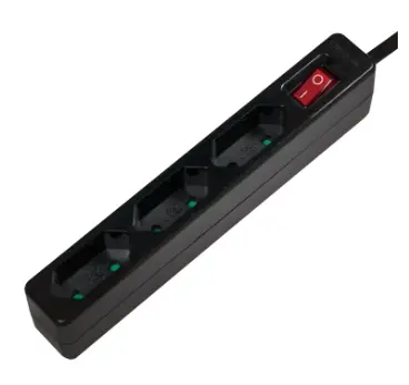 LogiLink Produzni kabal 1.5m AC sa prekidacem, Crna