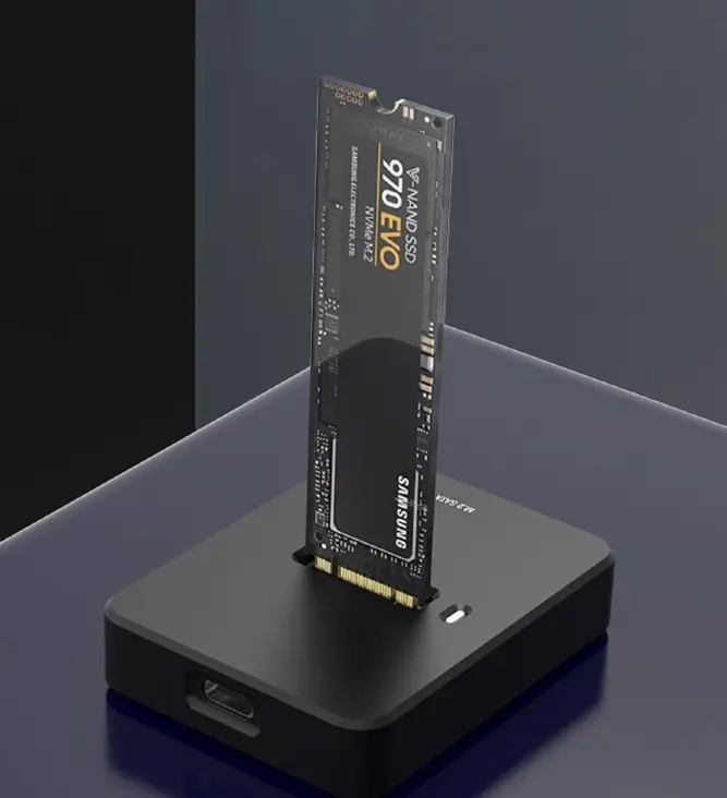 Gembird Desktop USB Type-C citac za NVMe i M2, Crna