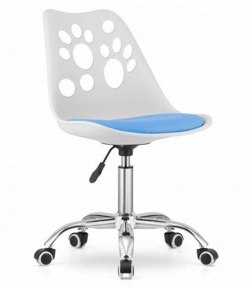 ModernHome Stolica Print White Blue