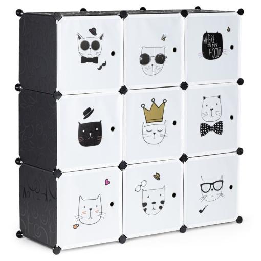 ModernHome Dječiji Ormar Sa 9 Polica Cats