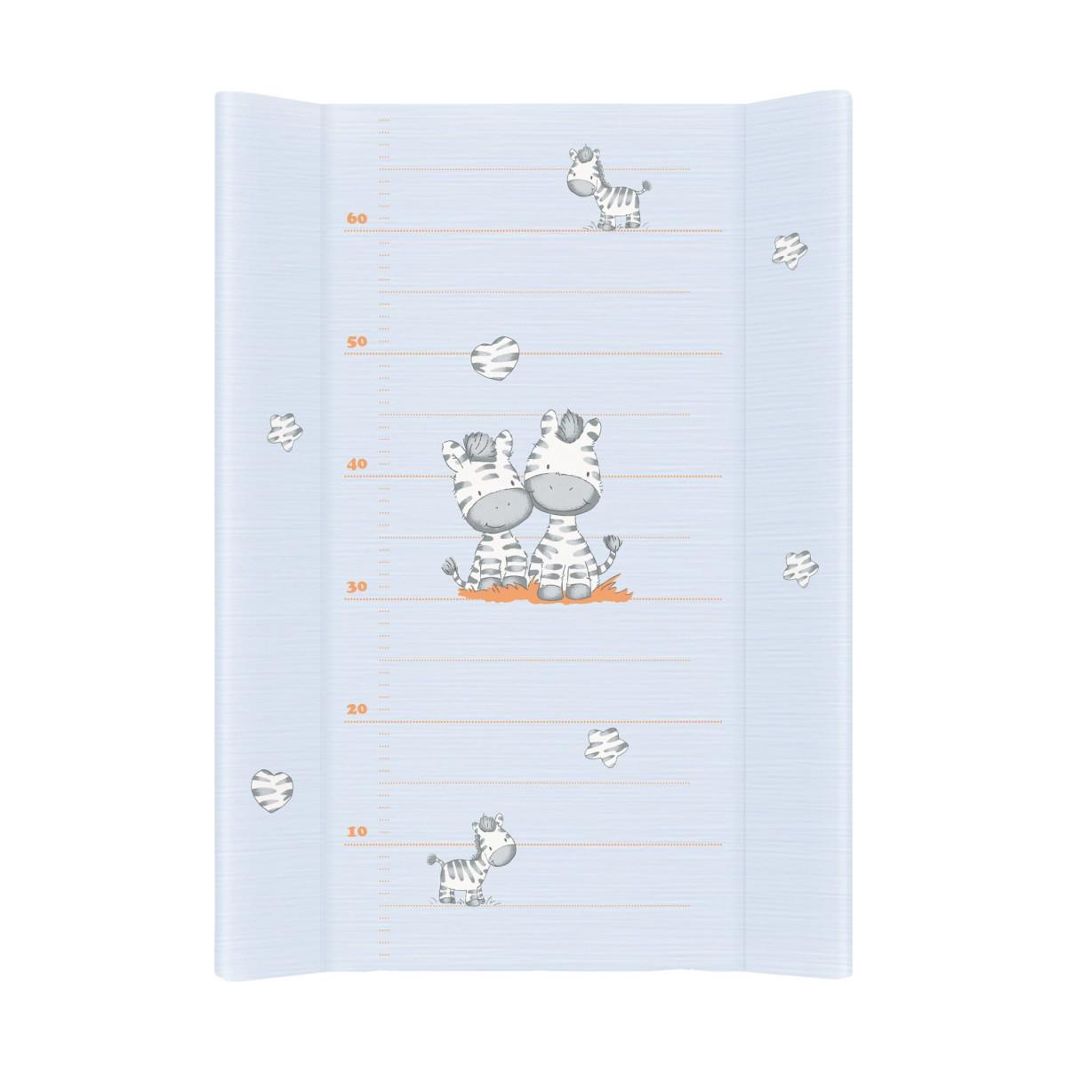 CEBA BABY tvrda prostirka za previjanje Zebra, 50x80cm, plava