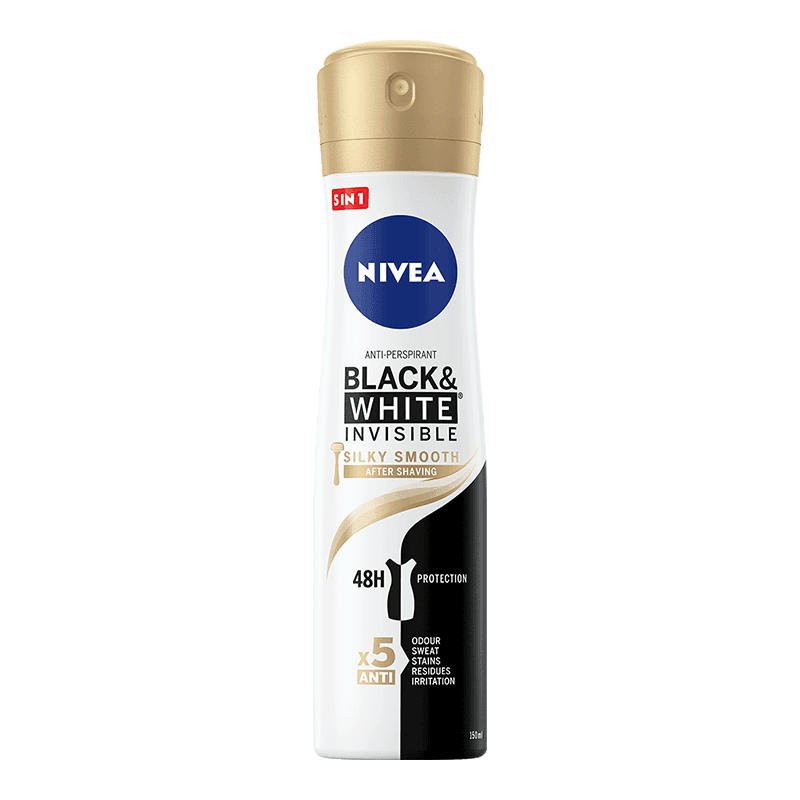 Nivea Black&White Silky Smooth - Deodozorans U Spreju 150 Ml
