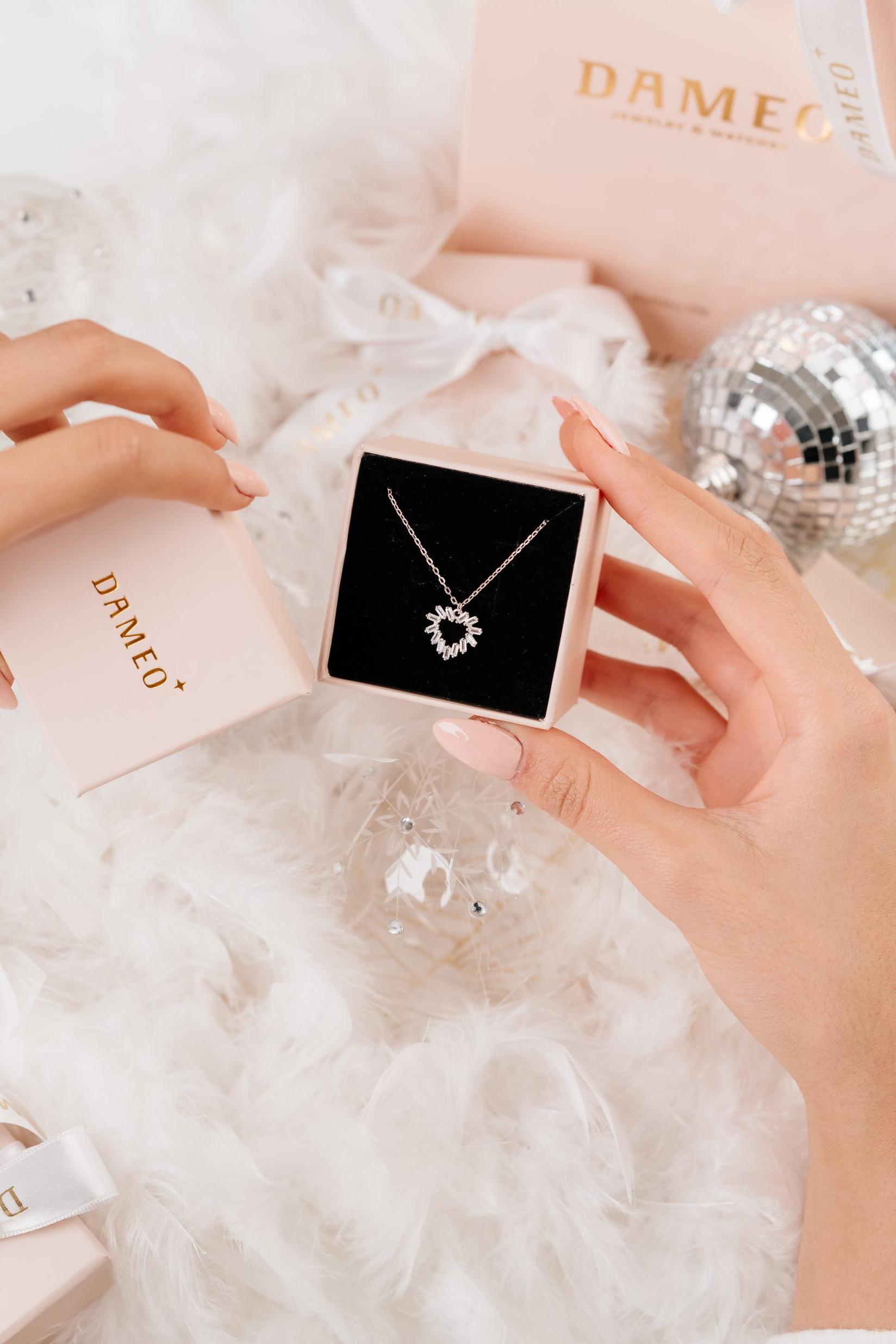 Dameo Ogrlica Heart   Srebro 925 i cirkon