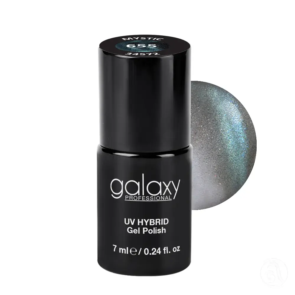 Galaxy Trajni lak za nokte UV/LED Hybrid Mystic S655 - Cat Eye, 7 ml