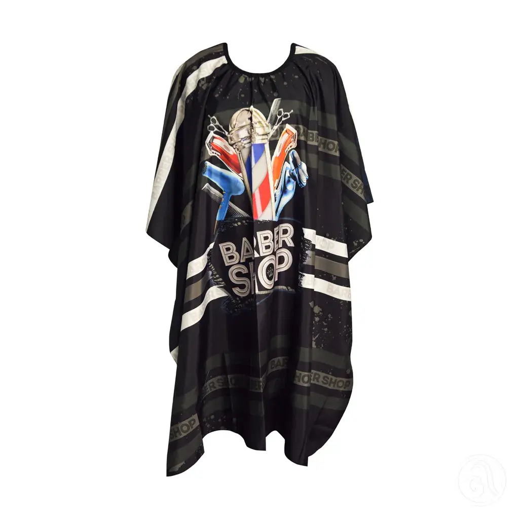 Beauty Design Ogrtač za šišanje K28 Barber Shop, 130x150 cm, Crni