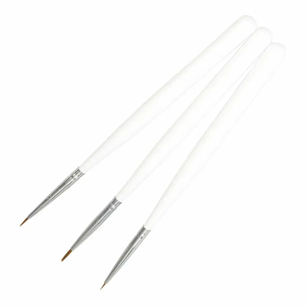 Nail Tools Set četkica za Nail Art ASNMHB1-1, 3 komada, Bijele