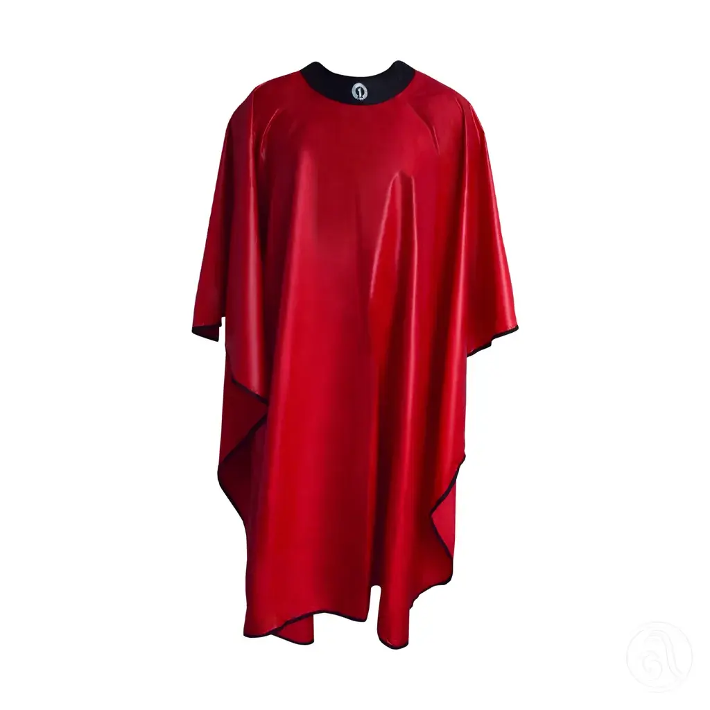 Beauty Design Ogrtač za šišanje 1CAPE-R, 130x150 cm, Crveni