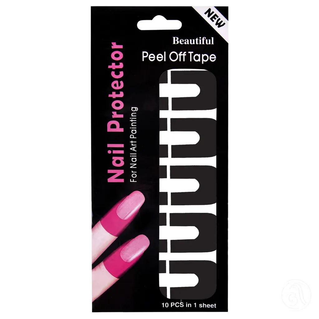 Perfect Nails Samolepljiva traka za zaštitu prsta ASN-AOS-1B, 10 komada, Crna