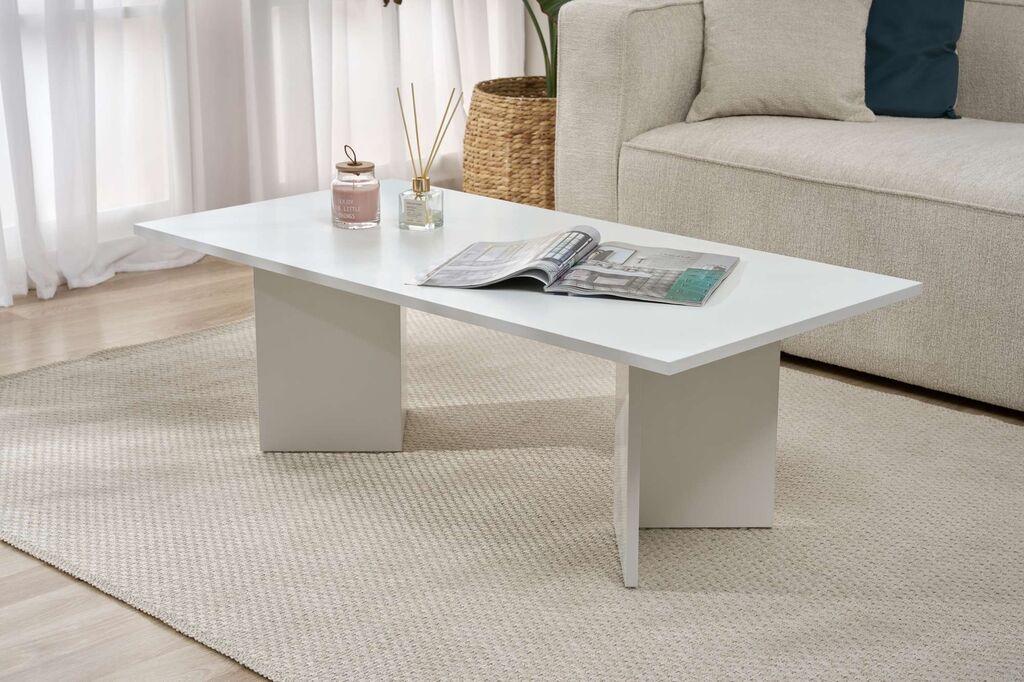 Nordure Klub sto Sabin, 119x40x60 cm, Bijela