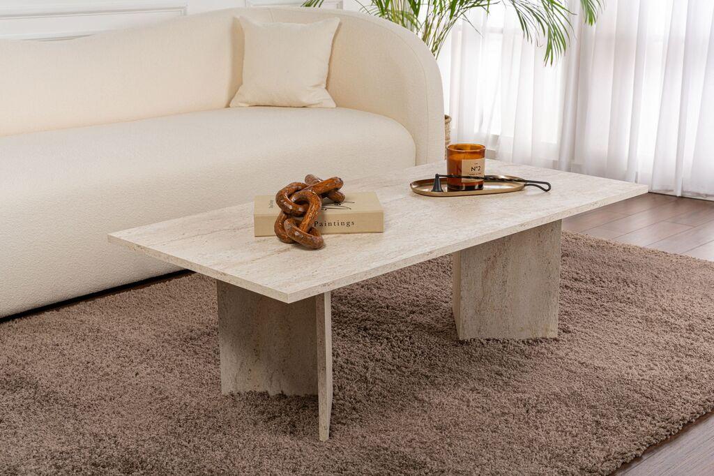 Nordure Klub sto Sabin, 119x40x60 cm, Krem boja