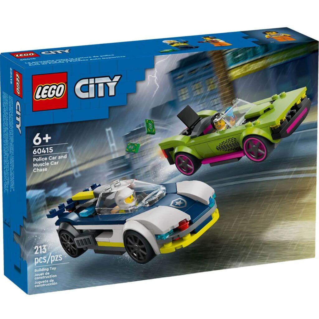 Lego Igračka kocke City Police Car and Muscle Car Chase 6g+,Šarena