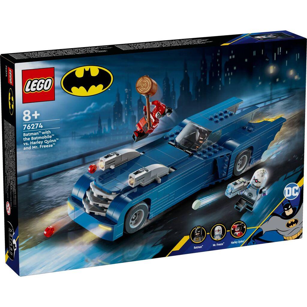 Lego Igračka kocke Batman with the Batmobile vs. Harley Quinn and Mr. Freeze 8+,Plava