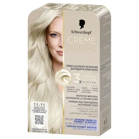 Schwarzkopf farba za kosu Creme Supreme, 11-11 ultra svijetla titan plava
