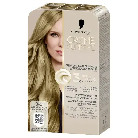 Schwarzkopf Farba za kosu Creme supreme,  8-0 natural blonde