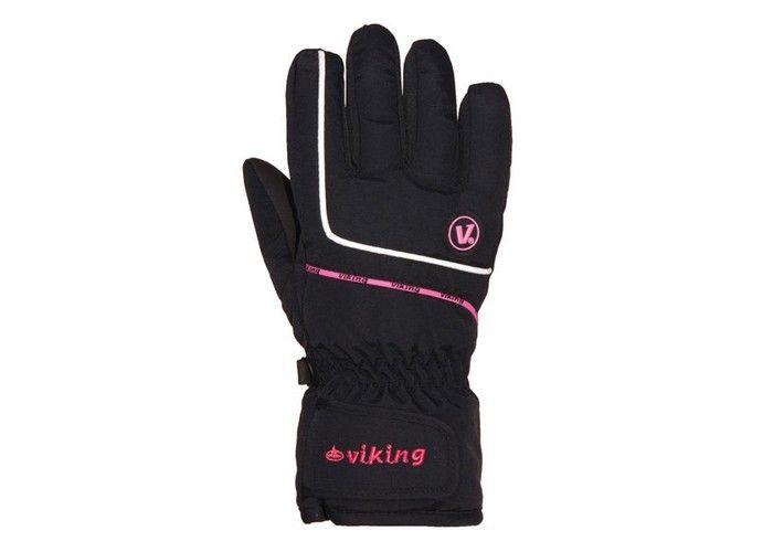 Ski Rukavice Dječije Viking Kevin Black/Pink 34