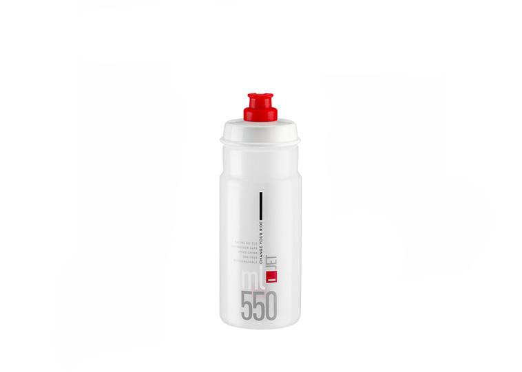 Bidon Elite Jet 550Ml Clear Red
