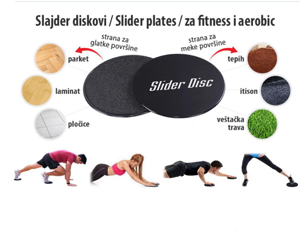 Slajder Diskovi Za Fitness I Aerobic Crni