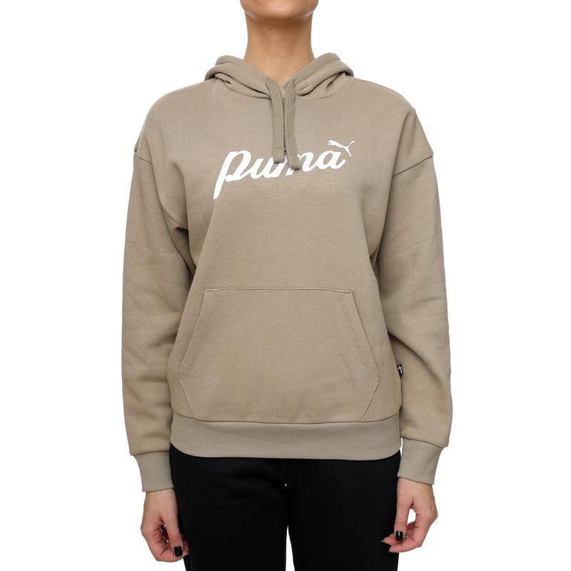 Puma Ženski duks Ess+ script hoodie fl, Bež
