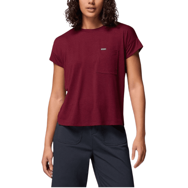 Columbia Ženska majica Basic Logo, Bordo