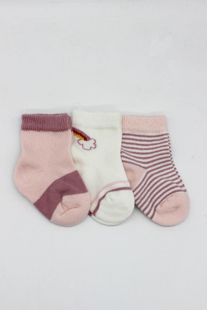 BiStyle Čarapice za bebe BiStyle 3/1,roze,00-03