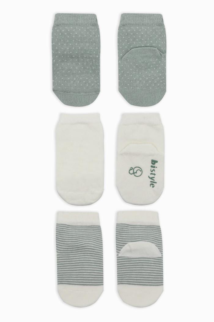 BiStyle Čarapice za bebe BiStyle neklizajuće 3/1 ,zelene,00-03